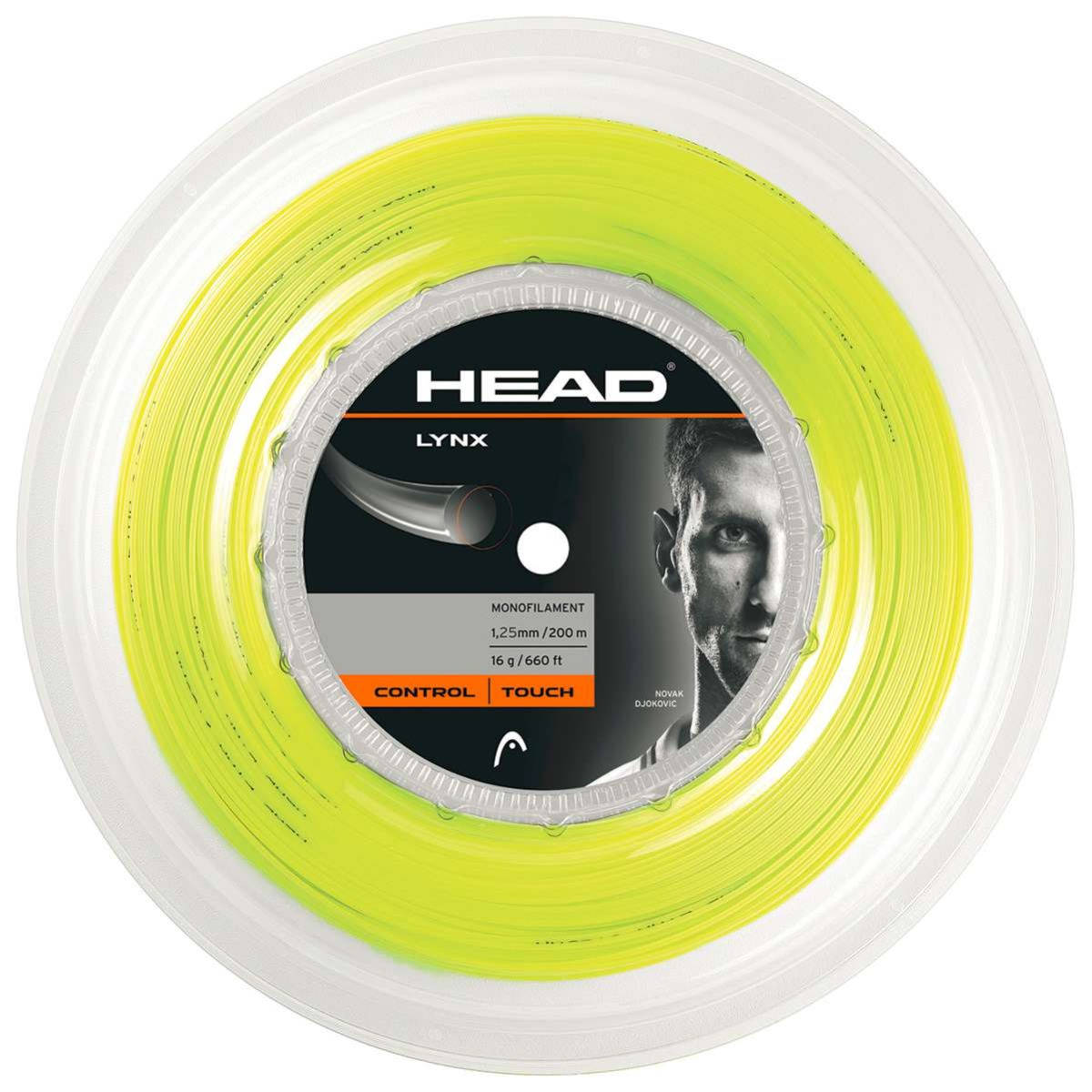 Bobine de cordage de tennis head lynx 1 25mm jaune