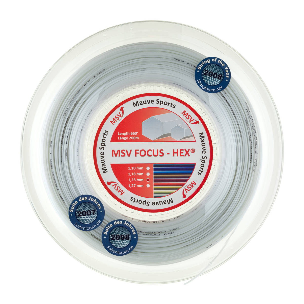 Bobine de cordage de tennis msv focus hex 200m