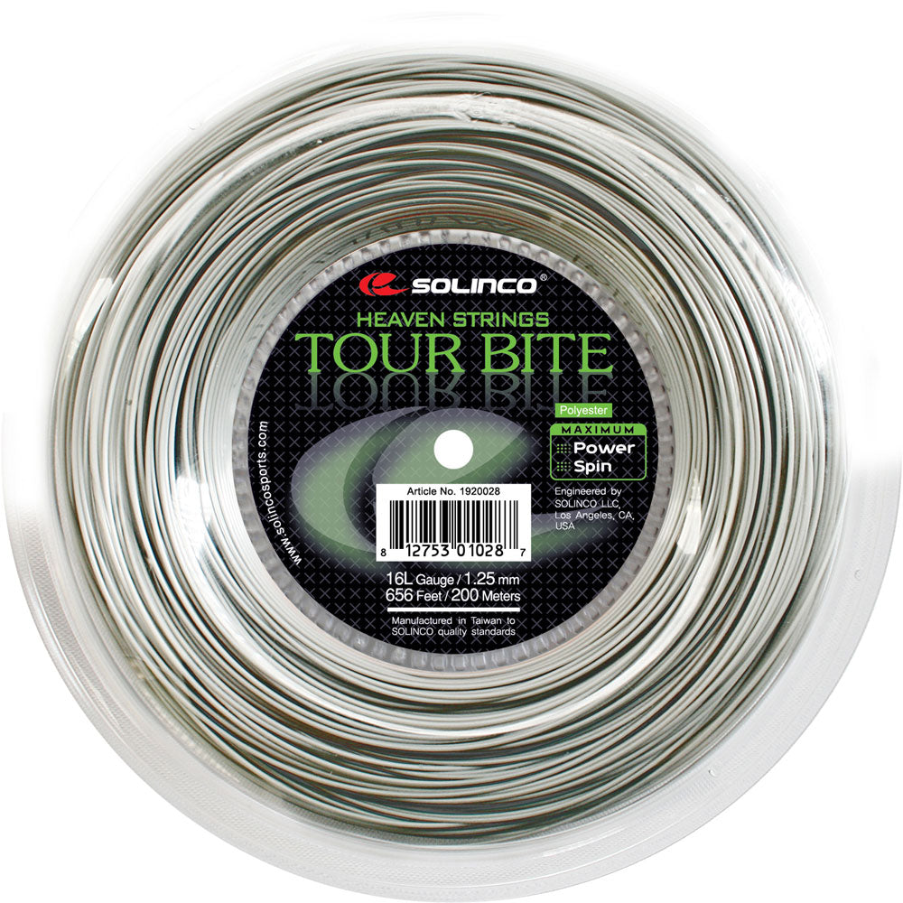 Bobine de cordage de tennis solinco tour bite 1 25mm