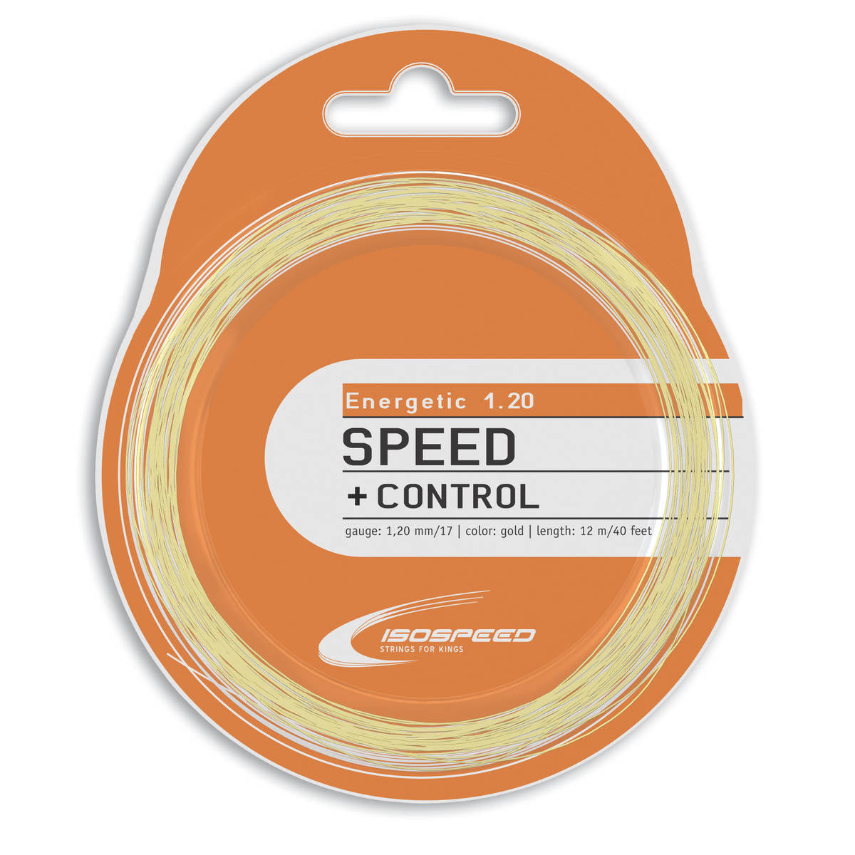 Cordage de tennis isospeed energetic 1 20mm dore