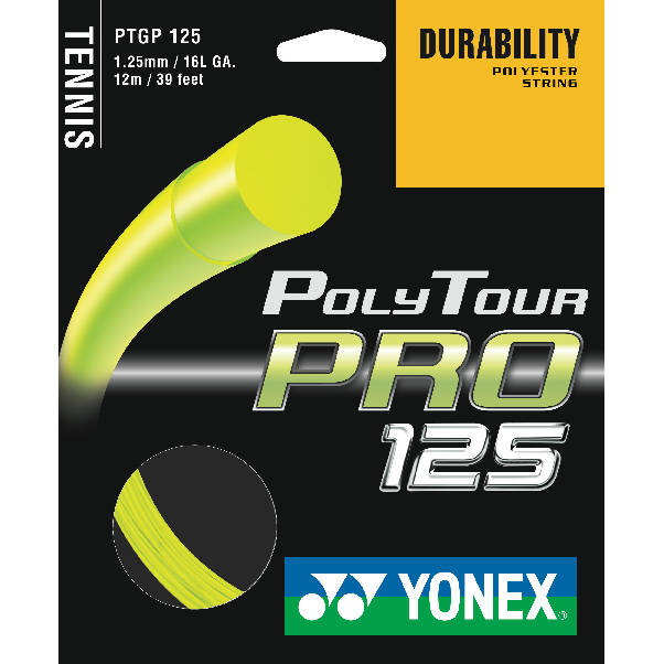 Cordage de tennis poly tour pro yonex 1 25mm jaune