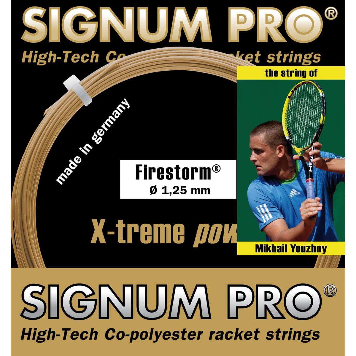 Cordage de tennis signum pro firestorm 1 25mm