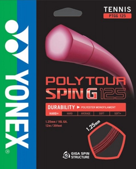 Cordage Tennis Poly Tour Spin G 1,25mm