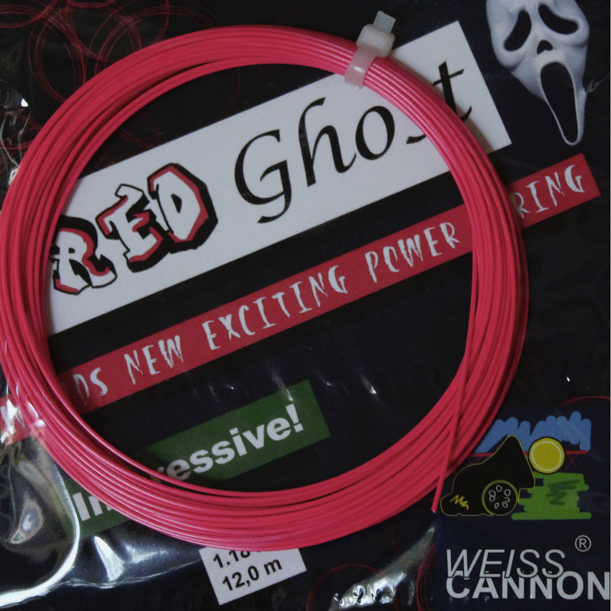Cordage de tennis weiss cannon red ghost