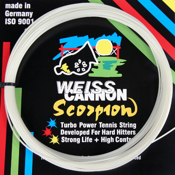Cordage de tennis weiss cannon scorpion 1 22mm blanc