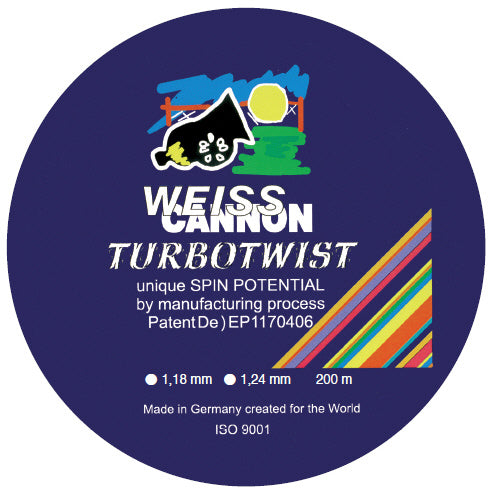 Présentation du cordage de tennis weiss cannon turbo twist
