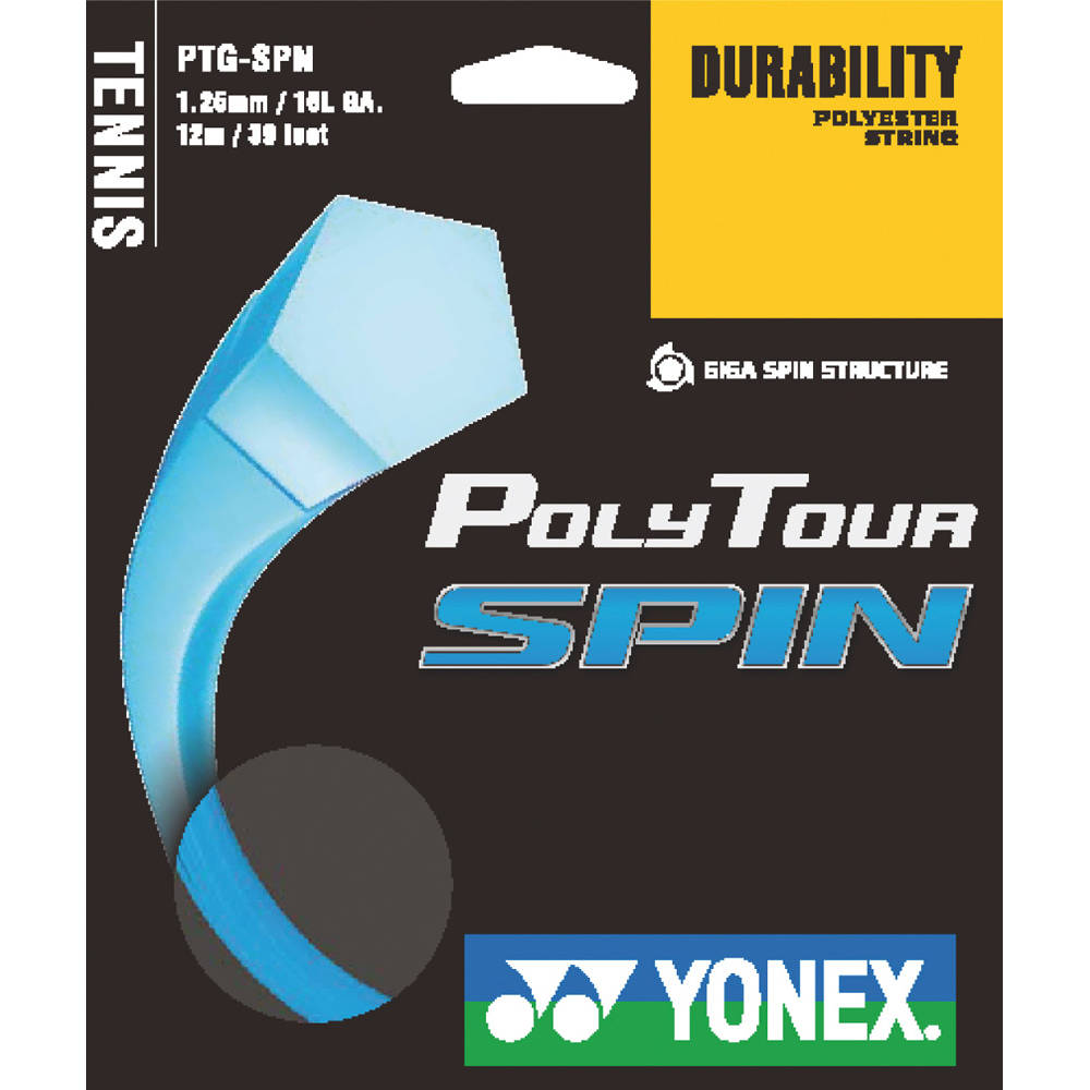 Cordage de tennis yonex poly tour spin 1 25mm