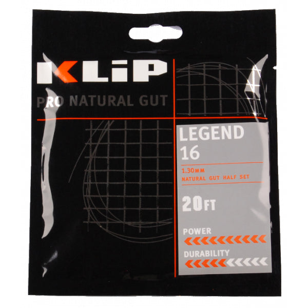Demi garniture cordage de tennis boyau klip legend 1 en 30mm